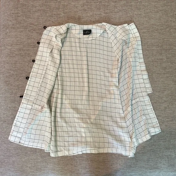 Vintage Ivory High Neckline Off White Button Front Vest Top - Picture 5 of 8